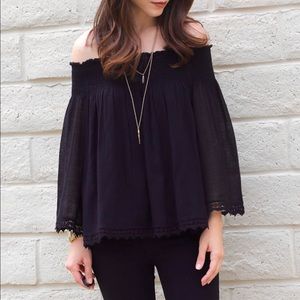 Zara Flowy Off-The-Shoulder Top